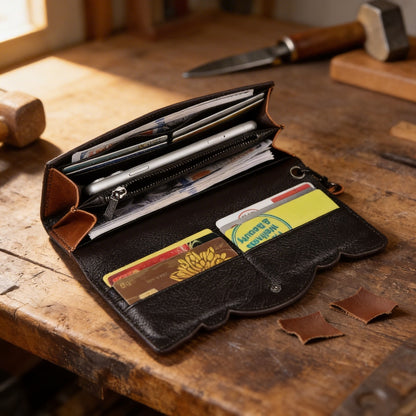 Women's Floral Cowhide Wallet