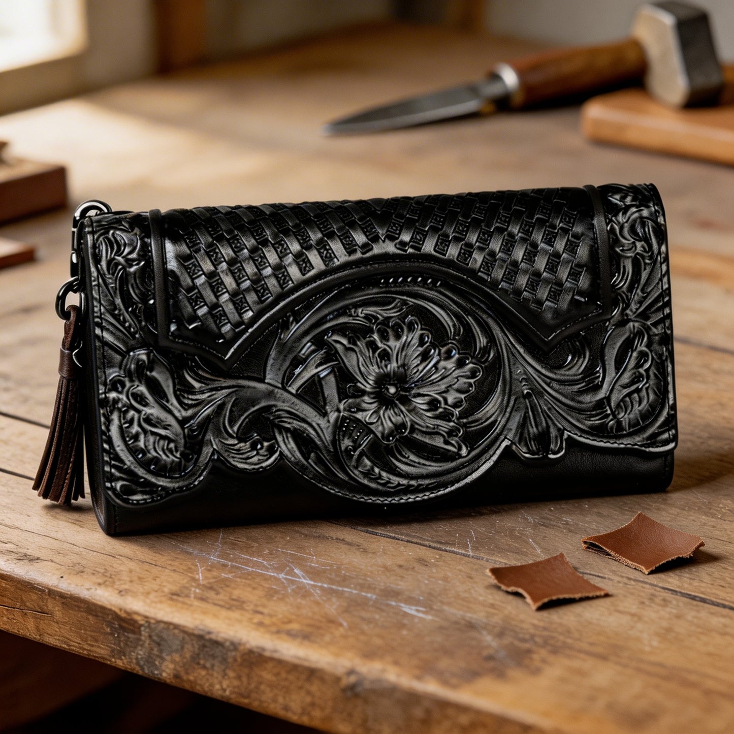 Women's Floral Cowhide Wallet