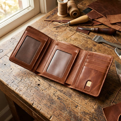 Men's Cowhide Trifold Wallet