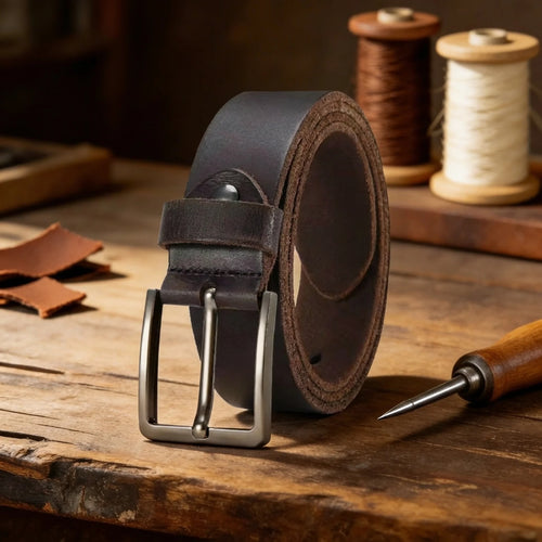 Unisex Cowhide Belt